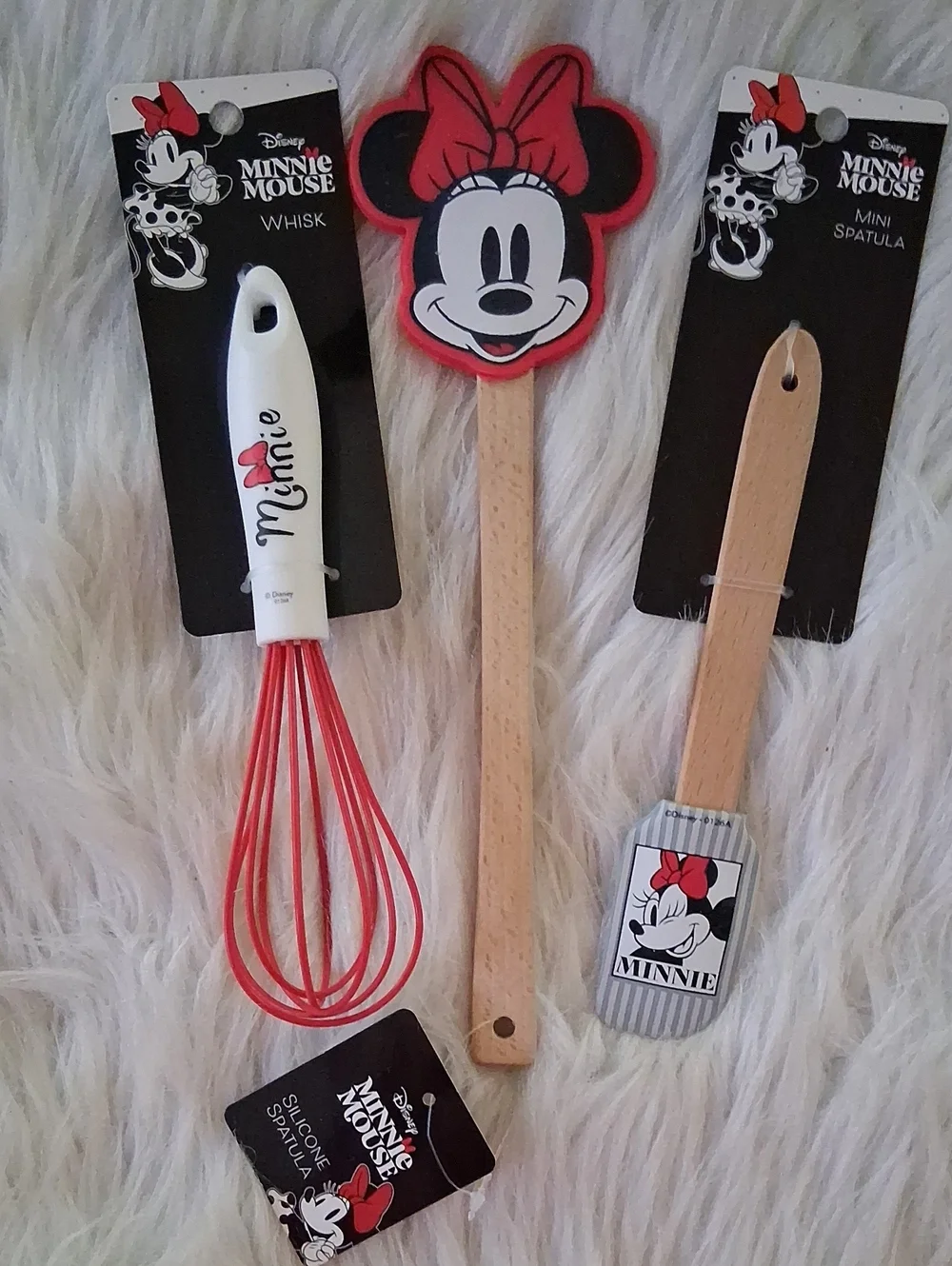 Disney Mini Mouse Silicone Whisk & Spatula Kitchen Set